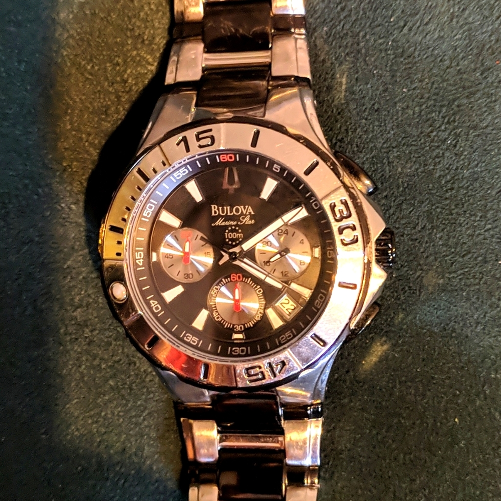Bulova Marine Star Stainless Steel Men's W…